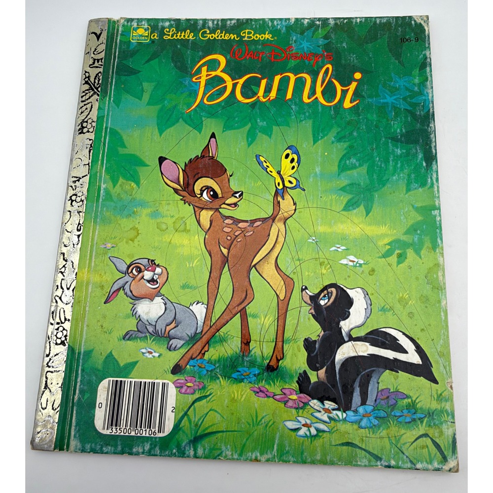 Walt Disney's Bambi Little Golden Book 1984 Vintage Hardcover 106-9